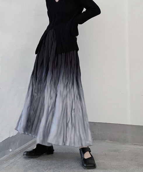 Gradient Wrinkled Skirt